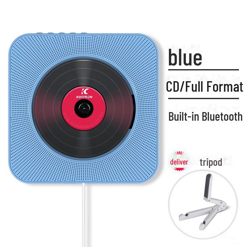 

Настенный Bluetooth-CD-плеер с чехлом для дородового обучения, прослушивания английского языка и изучения музыки. CD player blue. 189MM X 189MM X 37MM синий