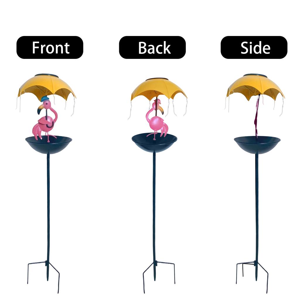 Solarbetriebene Vogelfutterstation, Gartendekoration, Solarleuchten mit Schirm, dekorative Wegleuchten, Gartendekoration, Vogelfutterstation