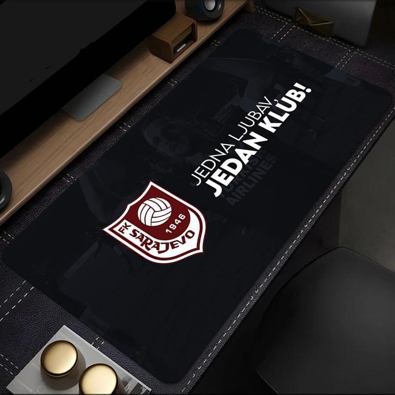 Fk Sarajevo Crest Emblem mouse pad, rubber base, esports desk mat, mouse pad for gamers and office use, gaming desk , easy to clean mat