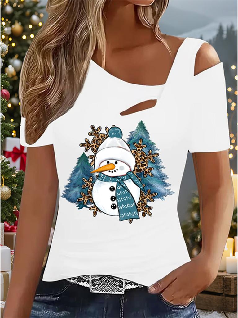 Women's New Casual  Top  Christmas  Halloween Christmas Gift Tops Shirt Blouse