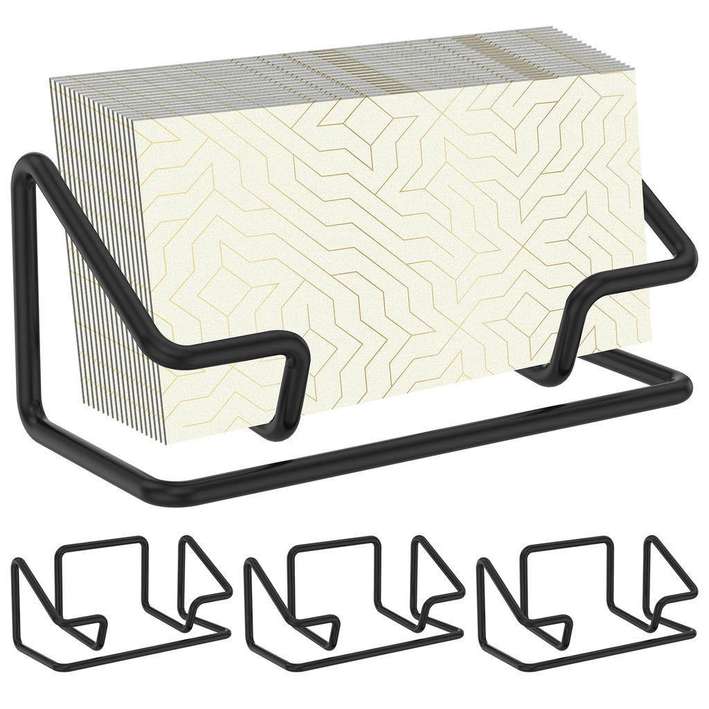 2Pcs Acrylic Business Card Holder Transparent Desk Cards Display Stand Office Flyer Pamphlet Rack Note Trade Shows