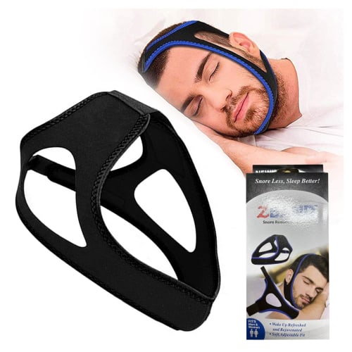

Anti-Snoring Chin Support, Snoring Relief Device, Mouth Breathing Prevention Device, Nasal Breathing Support, Adjustable, Breathable Mesh, Washable, U