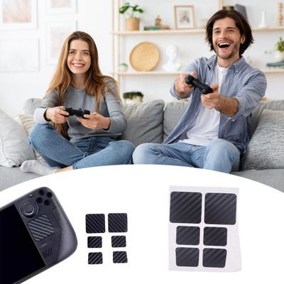 Yousheng 6Pcs/Set Touchpad Protective Sticker Compatible for Steam Deck Waterproof PVC Game Console Trackpad Protector Textured Skin Gaming