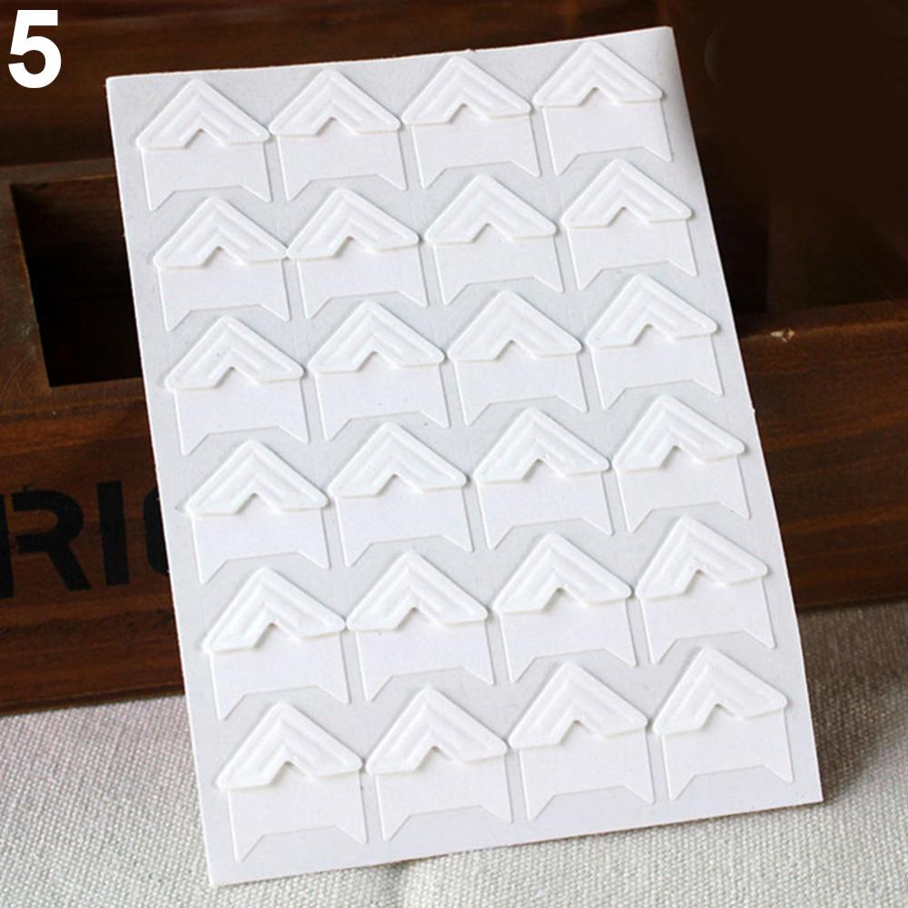 120 Pcs/Lot 5 Sheets Vintage Corner Kraft Paper Stickers For Photo Albums Decor DIY Retro Sticker Frame Decorations Scrapbooking