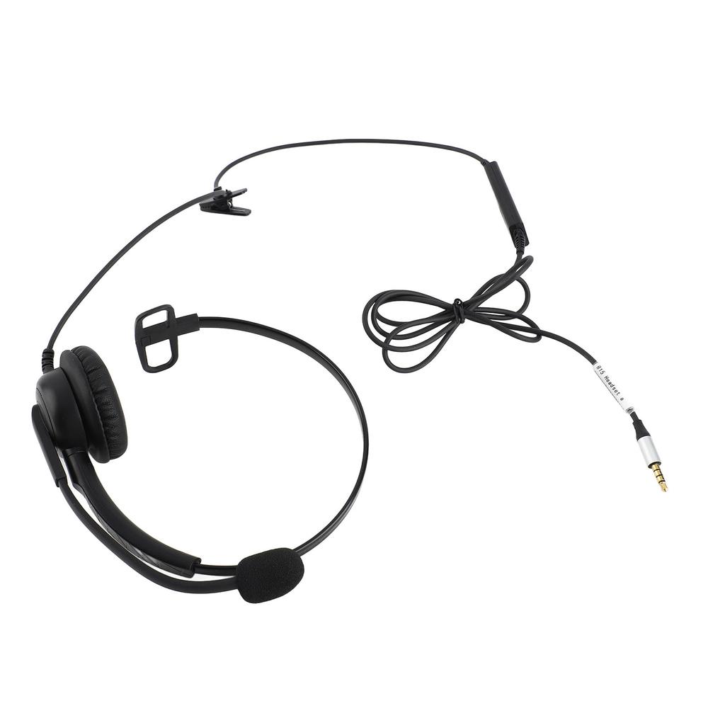 Single Ear Headset Comfortable Lightweight Noise Canceling Wired Computer Headset with Mic for Call Center