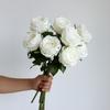 Simulated roses, realistic feel and moisturizing, single man-made plastic fake flower decorative ornament