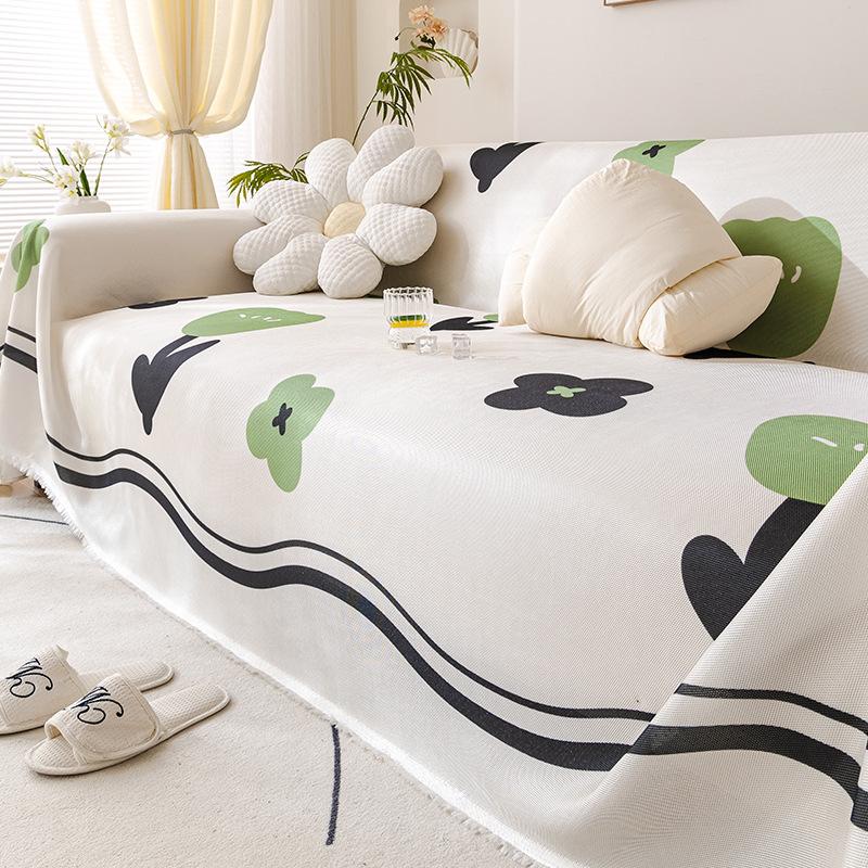 

Чехол на диван из ледяного шелка 2025 новинка прохладное диванное полотенце полный чехол из одной части высококачественная нескользящая диванная подушка 180*130cm