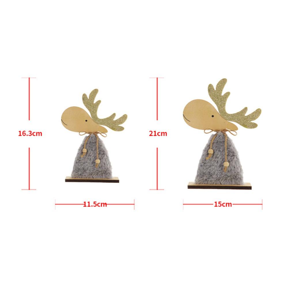 1PC Home creative Christmas wooden elk desktop ornaments window display small gifts Christmas decorations