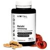 Reishi 10000 Mg. 180 Vegan Capsules for 6 Months. with 50% Polysaccharides, 10% Beta-glucans and 2% Triterpenes.