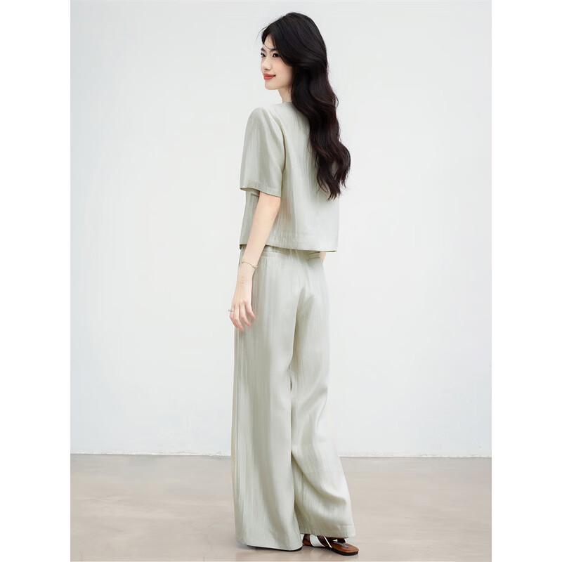 Women's Summer Draped Wide-Leg Suit Set