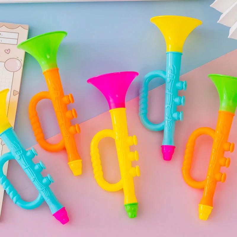 Infant Music Playthings Kids Early Montessori Style Learning Toy Colorful Musical Instruments Games ideal for Children Trumpet Random Colour