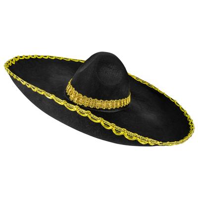 Mexikanischer Sombrero Hut Mit Goldener Verzierung 60cm