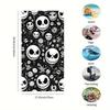 1 Beach Towel, Jack Skull Pattern, Beach Towel, Suitable for Yoga, Travel, Swimming, Beach, Fitness, Camping, Bath Towel