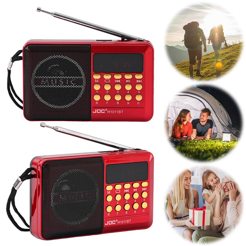 Portable Digital FM Radio Rechargeable BT 5.4 Radio Speaker with LED Display Gifts for Seniors Elderly