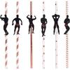Thickened Decorative Straws Men Women Stripper Dancing Paper Straws For Bachelorette Party Bridal