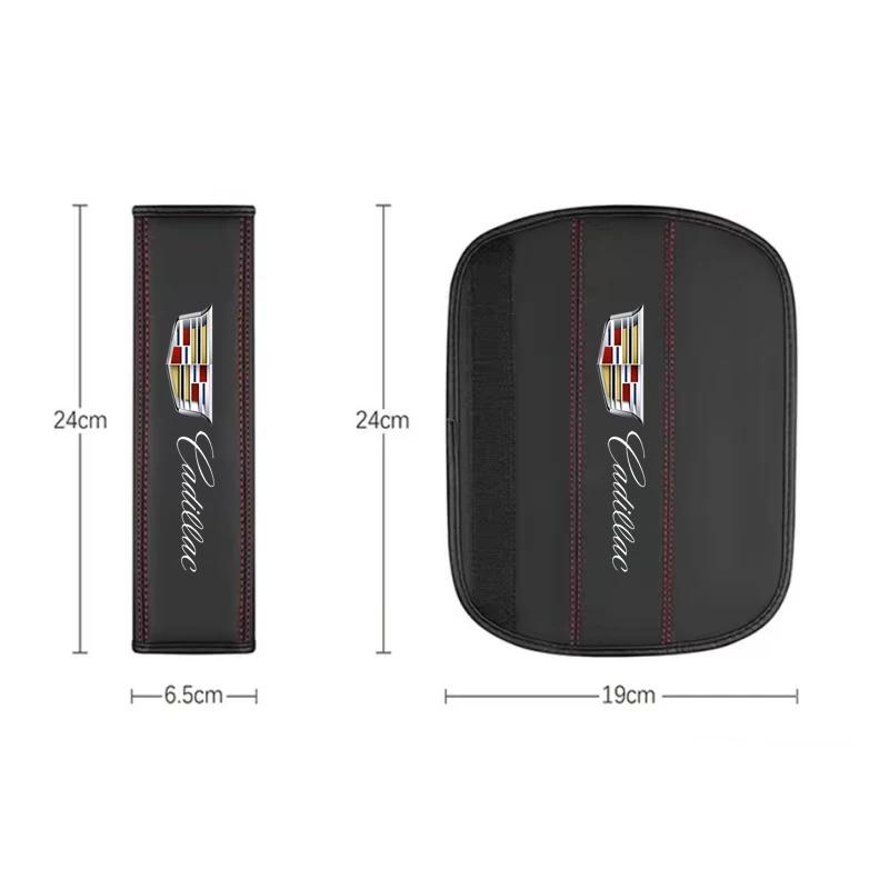 2PCS Printed Logo Car Safety Belt Pads Shoulder Cover for Cadillac Escalade CTS CT5 XT5 XTS XLR BLS SLS STS ATS XT4 CT4