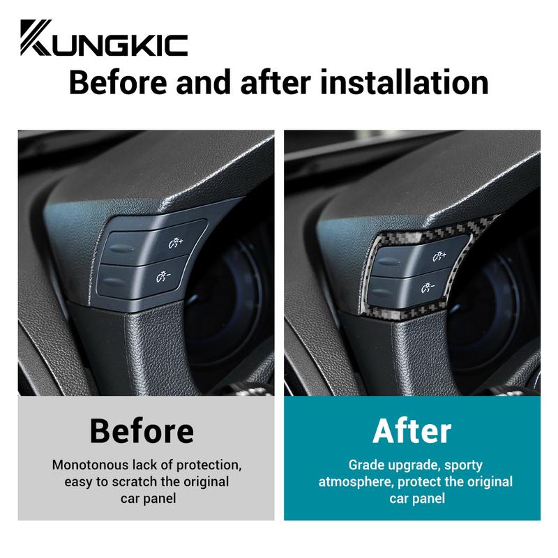 For Infiniti G25 2010-2013 G35 2007 2008 G37 2008-2011 2012 2013 Real Soft Carbon Fiber Car Cruise Control Button Trim Sticker.