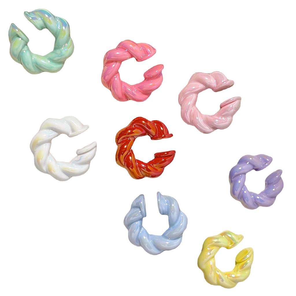 Simple Ear Cuff Trendy Ear Accessory Comfortable Ear Clip Not Piercing Earrings Resin Texture for Various Occasions