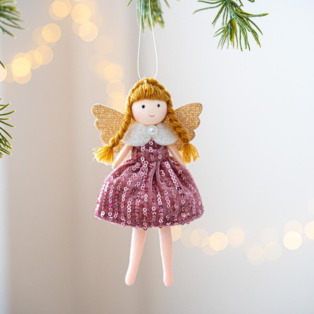 Lovely Design Christmas Tree Hanging Pendant Cute Style Hanging Angel Angel Doll  Home Decoration