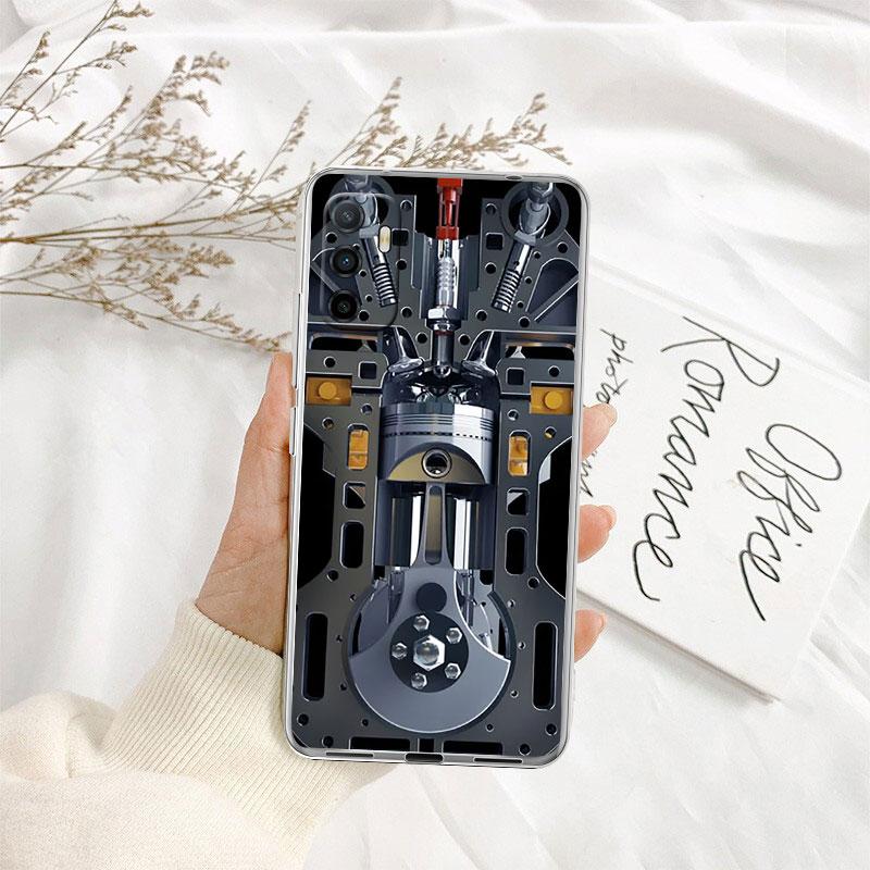 Supercar Super Wheel Car Calipers Transparent Phone Case for Motorola Moto G7 G8 G9 G84 G85 G73 G24 G15 Z2 Play Power Plus