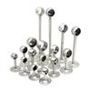 2Pcs Stainless Steel Flange Seat Bracket Tube Support For Wardrobe Hanging Rail Rod Pole Socket End Holder 19-32mm Silvery/White