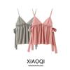 Fashion Style 202 Summer New Women's Clothing Stylish Easiest for Match Slim Looking Spaghetti-Strap Ruffle Tops 0881071