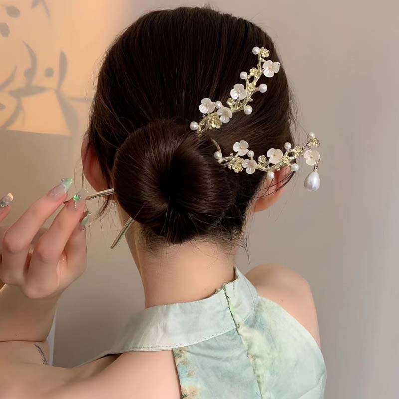 Retro Quaste Haarspange im chinesischen Stil für Frauen Haarnadeln Blume handgemachte Haarnadeln Charme Schmuck Zubehör Haarschmuck