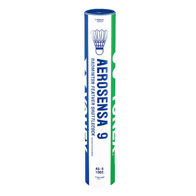 YONEX AS-9 Goose Feather Badminton Shuttlecocks (12-Pack)