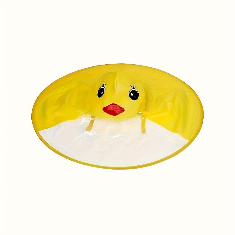 Niedrige Enten-Regenschirmkappe, Öffnungs- und Schließdesign, Gelbes Entenküken-Thema, Tragbare Regenausrüstung für Angeln, Camping & Outdoor-Abenteuer