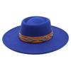 New Fedora Hats For Women 9.5cm Wide Brim Khaki Black Felted Dress Hat Panama Church Men Jazz Hat Sombreros De Mujer