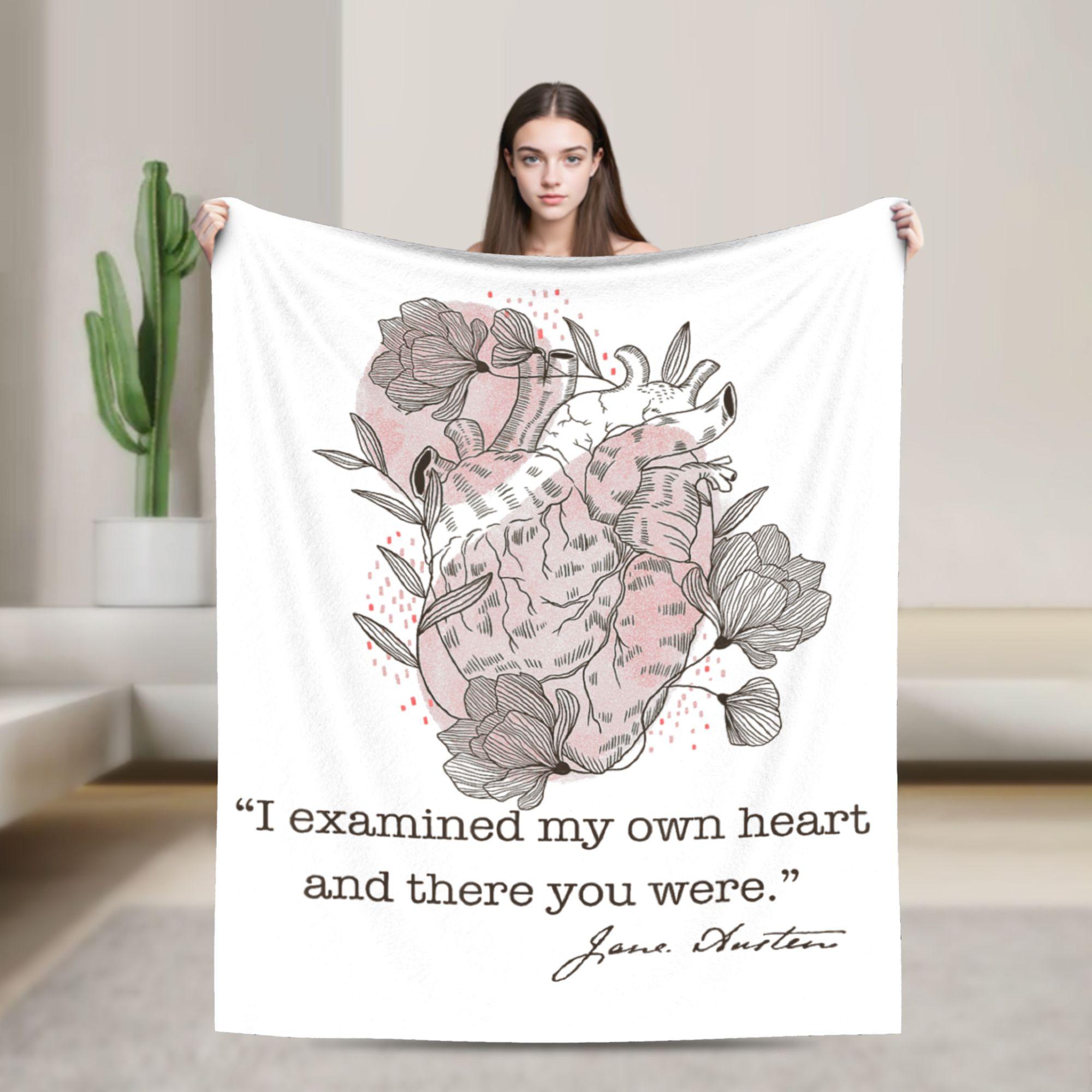 

Pride and Prejudice Jane Austen Quote Blanket Fleece All Season My Courage Multi-function Lightweight Throw Blankets for Home 75x90cm