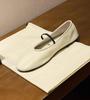 100% Leather Ballet Flats Luxury Designer Shoes for Women 2025 Black High Quality  Mary Janes Ballerina Comfortable Shoes Woman