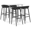 Day and Night - Day and Night Black and White 5-Piece High Table and Bar Stools