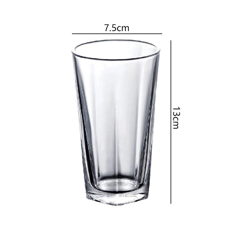 

270ml/300ml/370ml Thickened Glass Cup Household Beverage Cup Transparent Cold Drink Mug Beer Glass Breakfast Milk Tea Juice Cups 1pcs