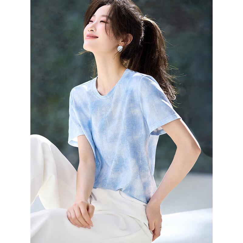 Women s Fresh Dopamine Tie-Dye Short Sleeve T-Shirt XL