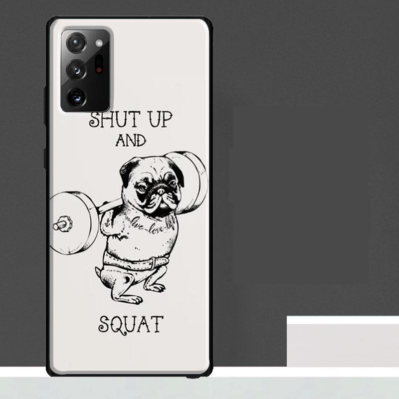

Funny Pug Lift Gym Case For Samsung Galaxy S25 Ultra S23 S22 S21 S24 Ultra S9 S10 S20 Plus S25 FE Phone Cover Galaxy S23 Plus