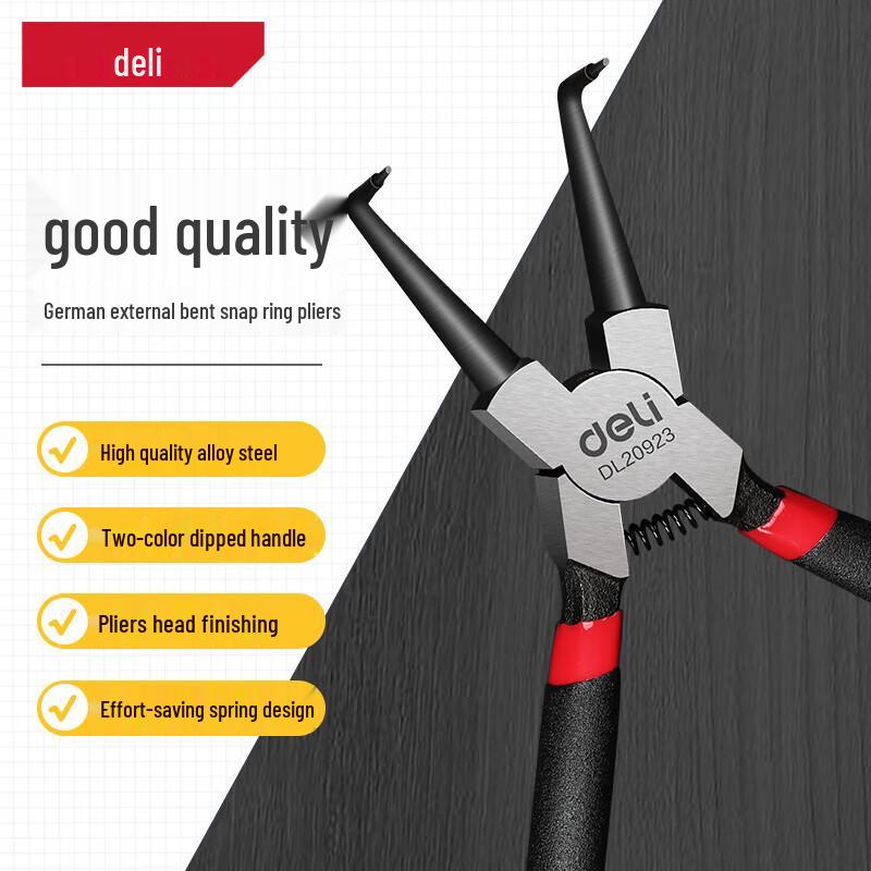 

Deli 9-inch Circlip Pliers