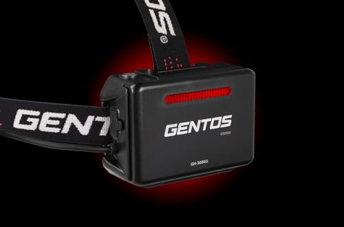 GENTOS GH-300RG LED Headlamp, USB Rechargeable, 800 Lumens, 13 Hours of Operational Runtime, Rear View Illumination, Requires Rechargeable Battery or