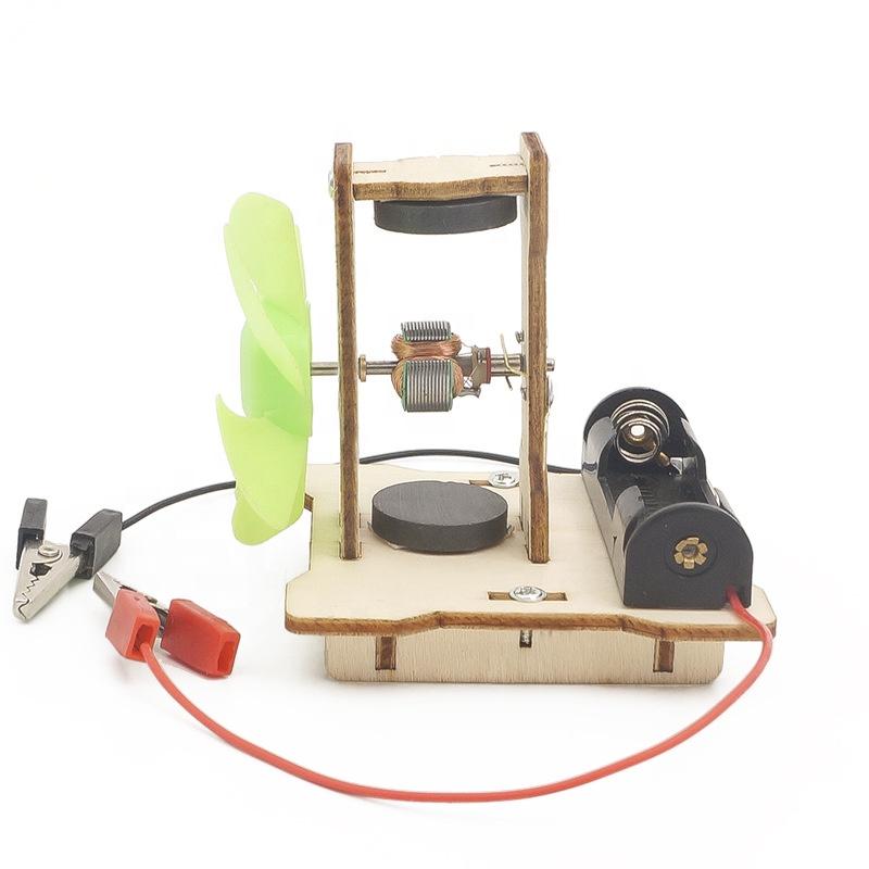 Wooden Physics Assembly Kit Electric Motor STEM Diy Science Experiment Education Toy