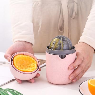 1 juego de exprimidor de frutas manual de primera calidad, mini exprimidor de frutas con tapa de naranja y cítricos, prensa rotatoria antideslizante para limón, lima y gra