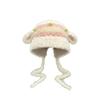 Cute lamb ears plush hat women's autumn and winter new furry hat warm ear protection knitted hat
