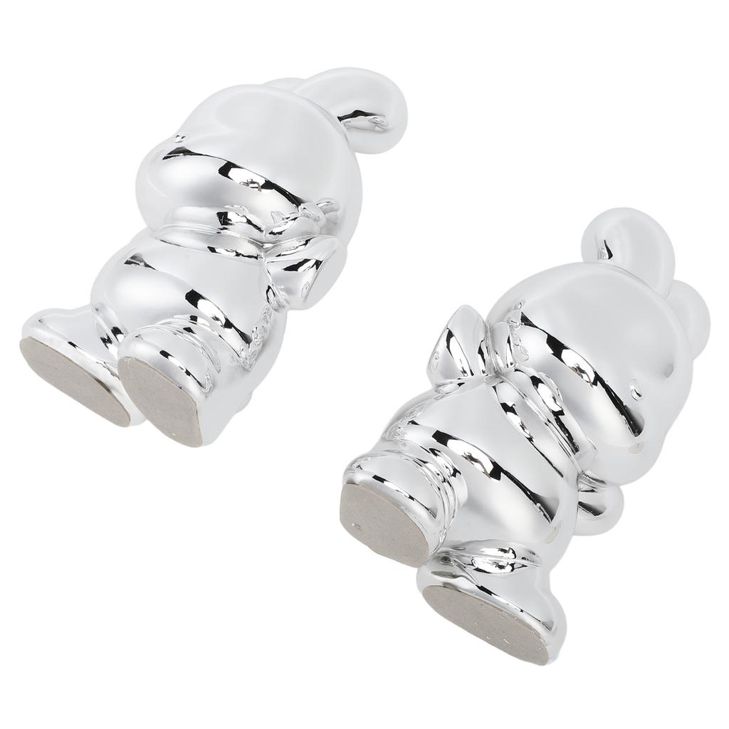 Book Ends Stable Rabbit Shaped Resin Ornament Decorative Bookends for Bedroom Study Shelves Silver