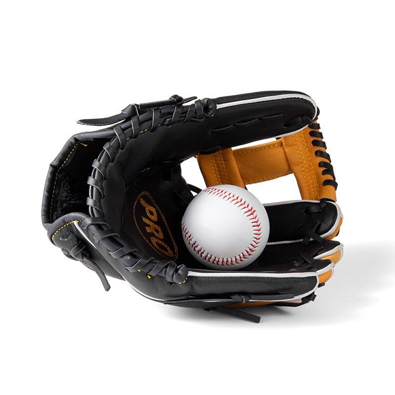 Baseball Gloves Kids Youth Adult - Thickened Synthetic Leather Infield Pitcher Catcher Non-Slip Split Fingers Use