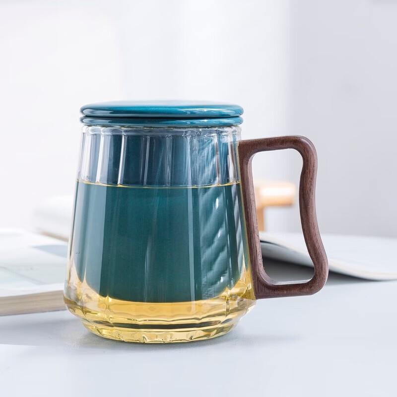 Wanchunhe Elegant Glass Tea Cup with Ceramic Infuser
