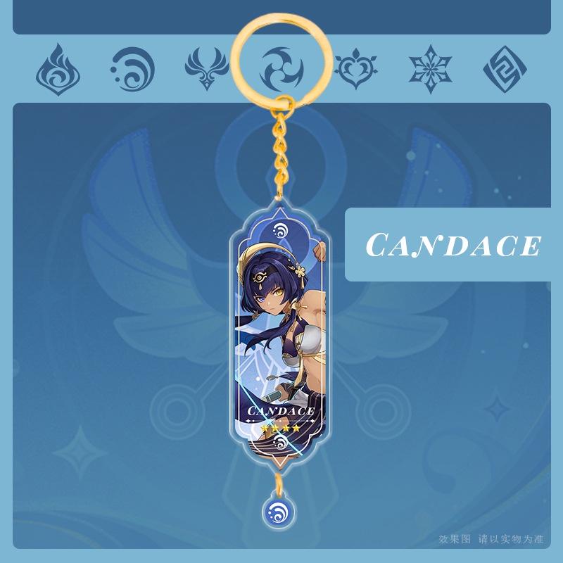 Genshin Impact Acrylic Double Sided Keychain Cartoon Keychains