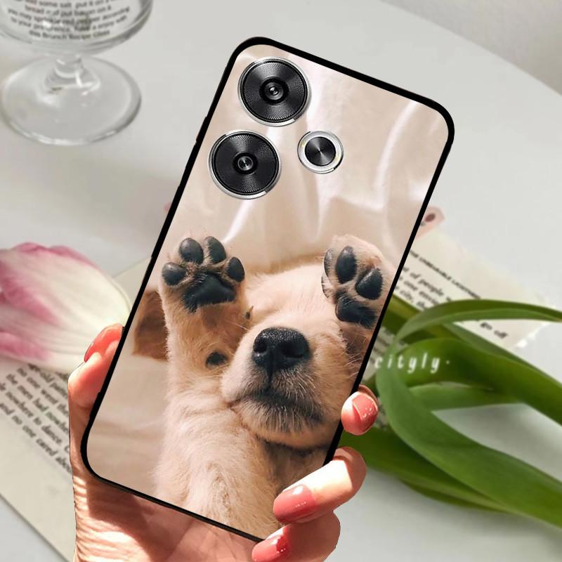 For POCO F6 Pro 5G Case POCOF6 Shockproof Soft TPU Silicone Phone Cover For Xiaomi POCO F6 Pro Capa F 6 Cartoon Matte Bumper