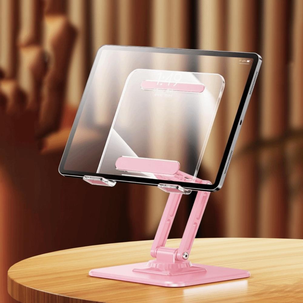 Aryclic Panel Foldable Tablet Stand Transparent Adjustable Tablet Foldable Holder Multi Angle Metal Frame Tablet Phone Bracket