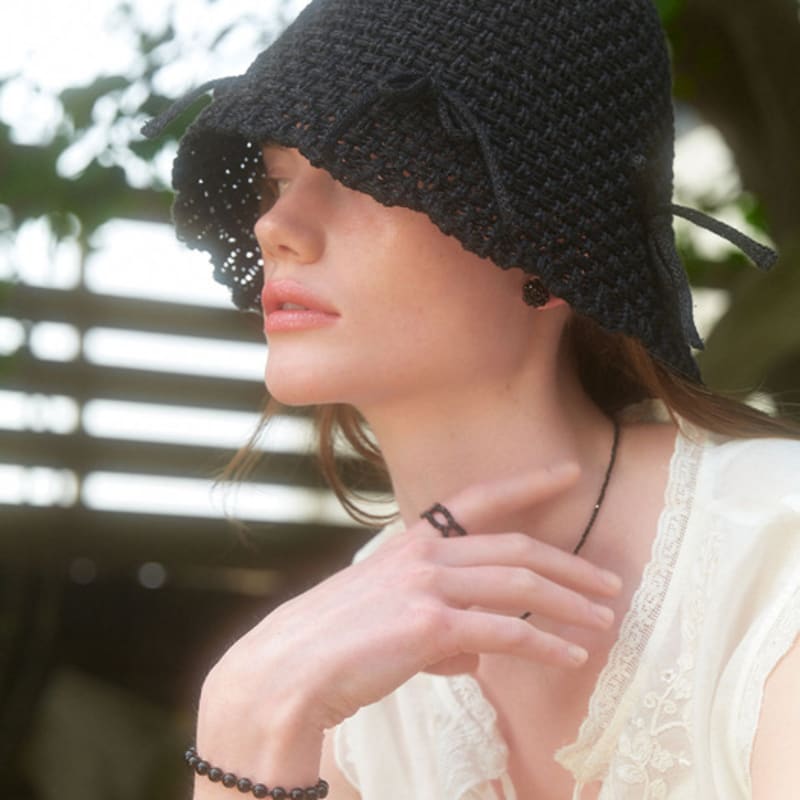 LOVE ME MONSTER Ribbon Summer Bucket Hat (L242WCP010)