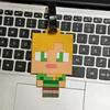 Creeper Steve Cartoon Minecraft Bagagelabel: Schattige Reistas Bedeltje