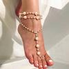 Retro Exotica: Multi-Layer Metal Tassel Anklet for Women, Cos Court Style Foot Jewelry
